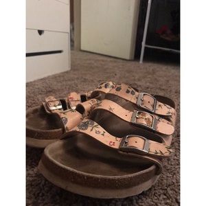 Floral Birkenstock Two Strap
